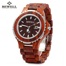 BEWELL 2017 Luxury Brand Wooden Men Quartz Watch with Luminous Hands