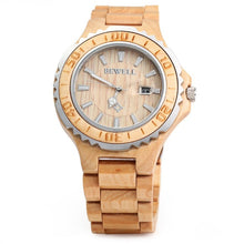 BEWELL 2017 Luxury Brand Wooden Men Quartz Watch with Luminous Hands