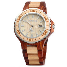 BEWELL 2017 Luxury Brand Wooden Men Quartz Watch with Luminous Hands