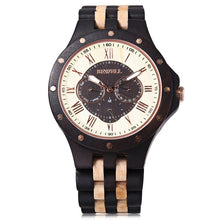 BEWELL Mens Business casual Wooden Watch