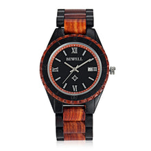 BEWELL Mens Casual Wooden Wristwatch