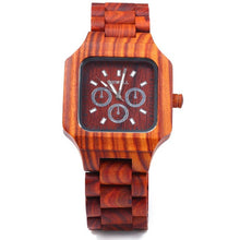 BEWELL Mens Full Wooden Wristwatch