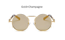 Steampunk Round Mirrored Sunglasses