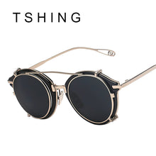 TSHING Steampunk Round Sunglasses
