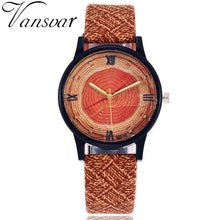VANSVAR Womens Casual Wooden Wrist Watch