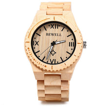 BEWELL Mens Wooden Watch