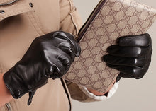 Genuine Lambskin Classic Black Driving Gloves