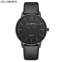 CUENA Mens Business Watch with Leather Band