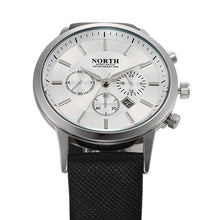 NORTH Luxury Mens Genuine Leather Band Analog Quartz Watch