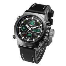 NORTH Double Movement Mens Watch with Leather Band and Case