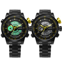 NORTH Mens Calendar Watch with Steel Band