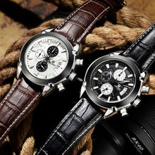 MEGIR Mens Business Watch with Leather Band