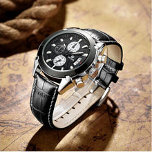 MEGIR Mens Business Watch with Leather Band