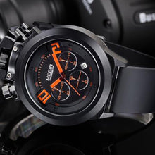 MEGIR Mens Military Watch with Silicon Band