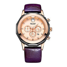 MEGIR Ladies Casual Watch with Leather Band