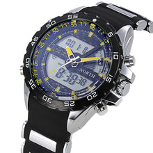 NORTH Mens Military Watch with Silicone Band