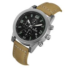 SENORS Men's Fashion Watch with Leather Band
