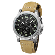 SENORS Men's Fashion Watch with Leather Band