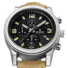 SENORS Men's Fashion Watch with Leather Band