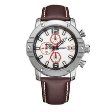 MEGIR Military Watch with Leather Strap