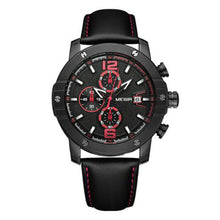 MEGIR Military Watch with Leather Strap