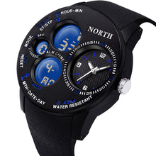 NORTH Waterproof Womens Rubber Band Digital Military Sport Watch